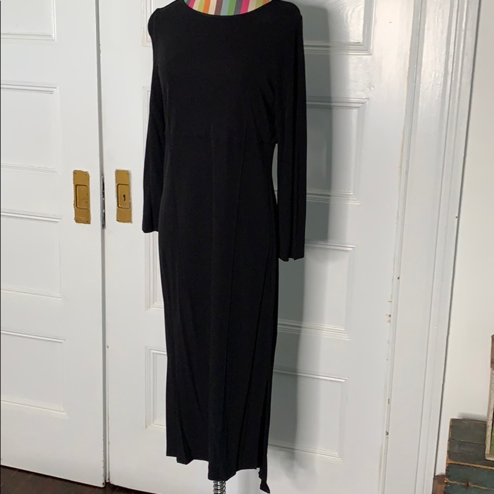 DKNY 3/4 Sleeves black jersey dress